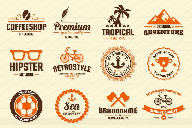 Vintage Retro Vector Logo voor banner