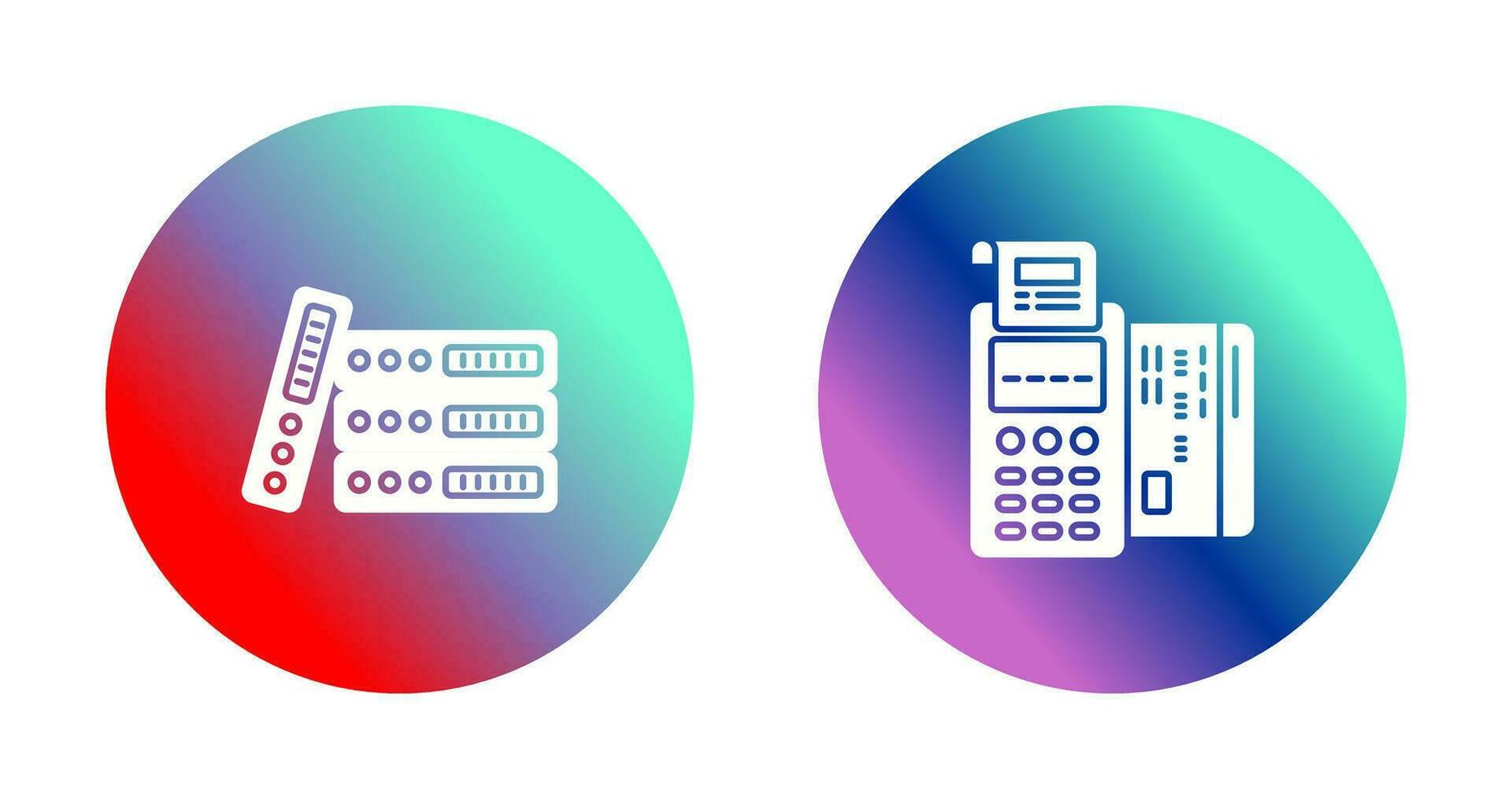 bindmiddelen en pos terminal icoon vector