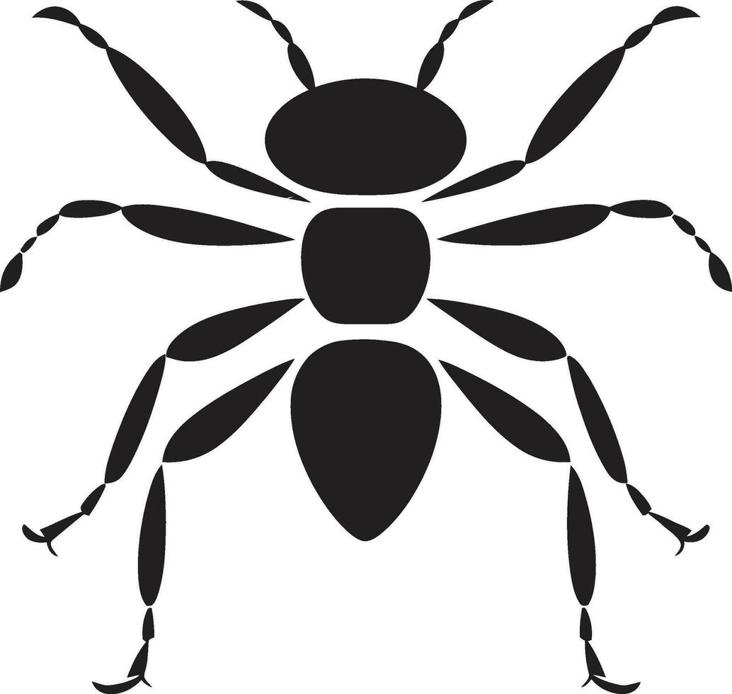 zwart vector mier symbool een Mark van sterkte strak en elegant zwart mier icoon in vector