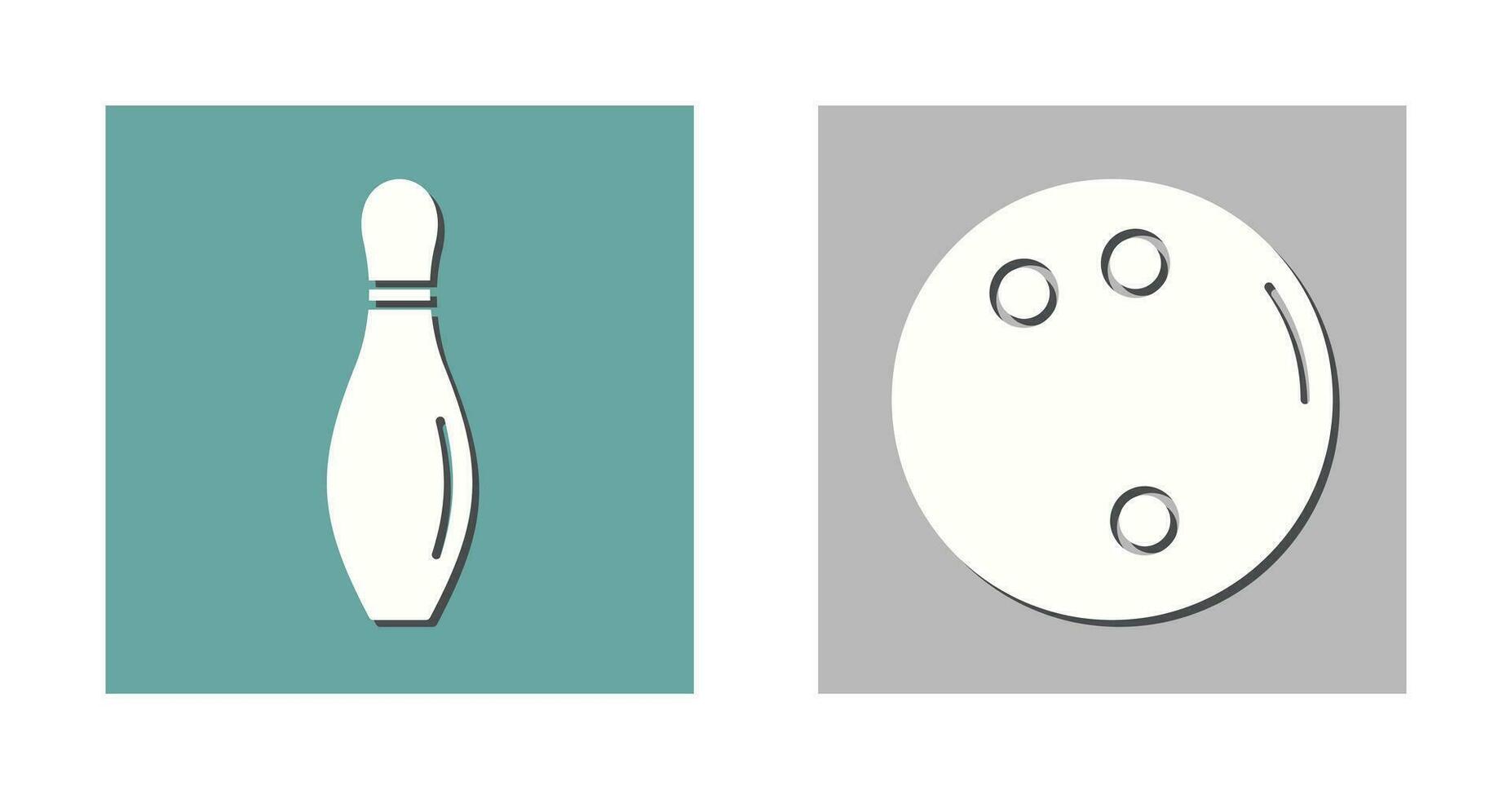 bowling pin en bowling bal icoon vector