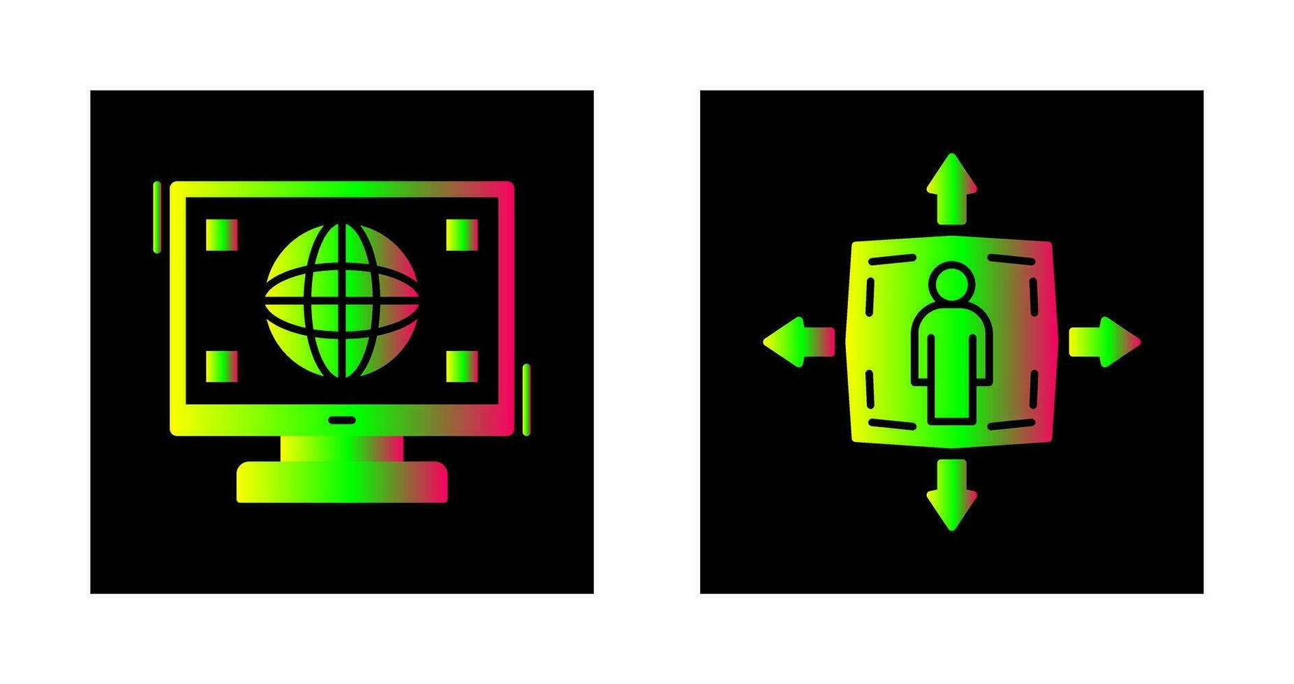 wereldwijd en menselijke foto's icoon vector