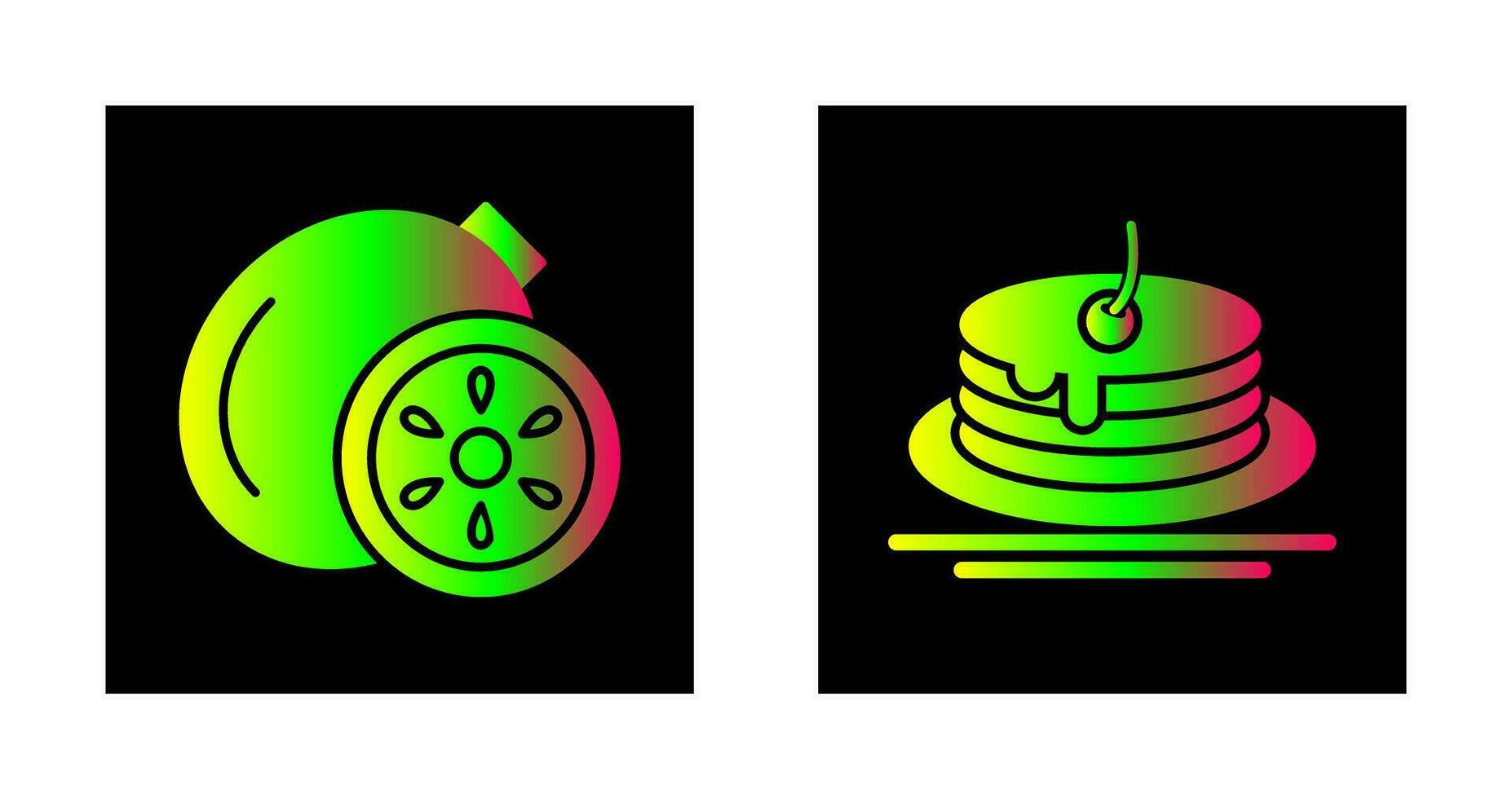 kiwi en pannenkoek icoon vector