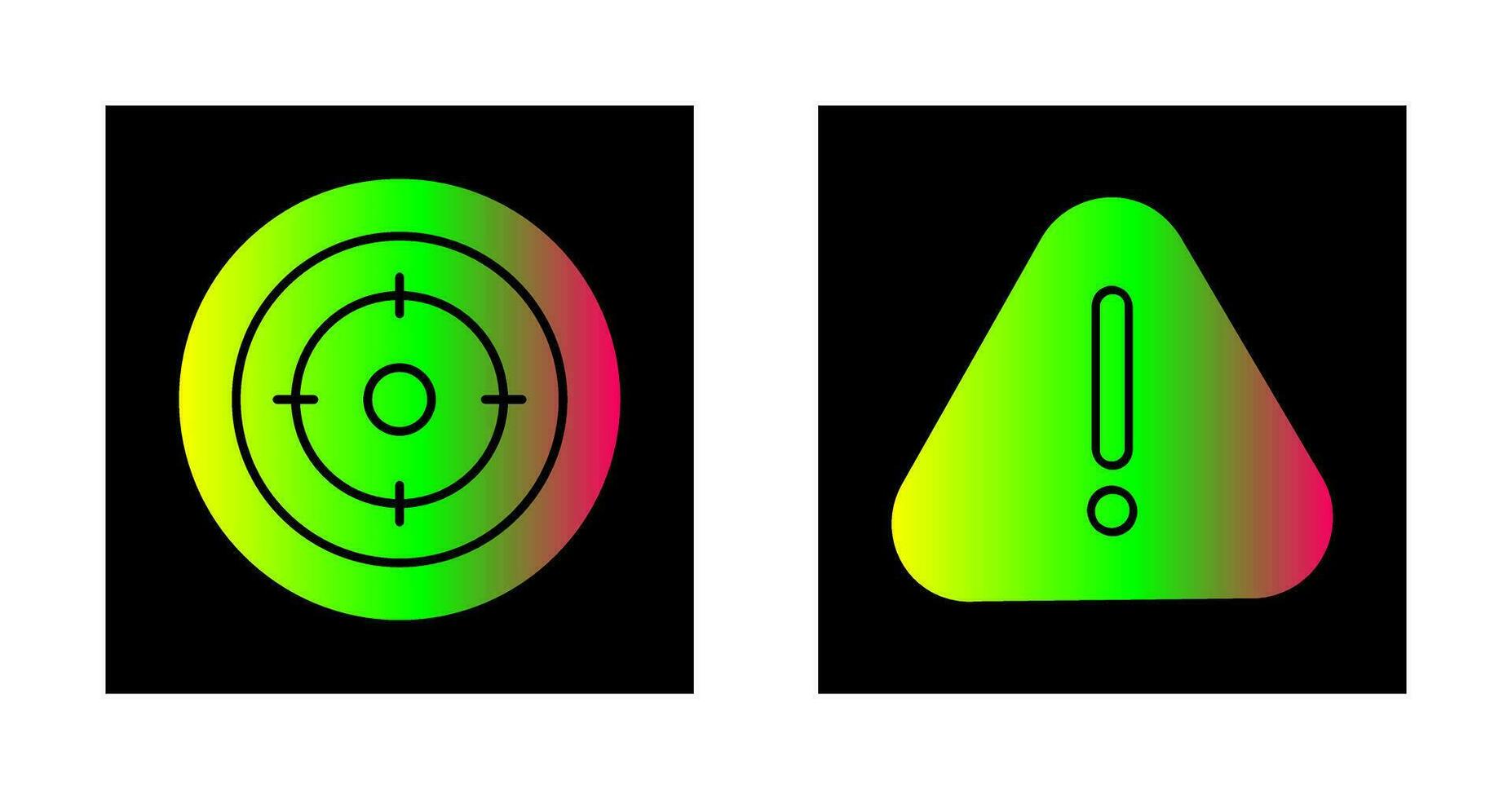 doelwit en waarschuwing icoon vector