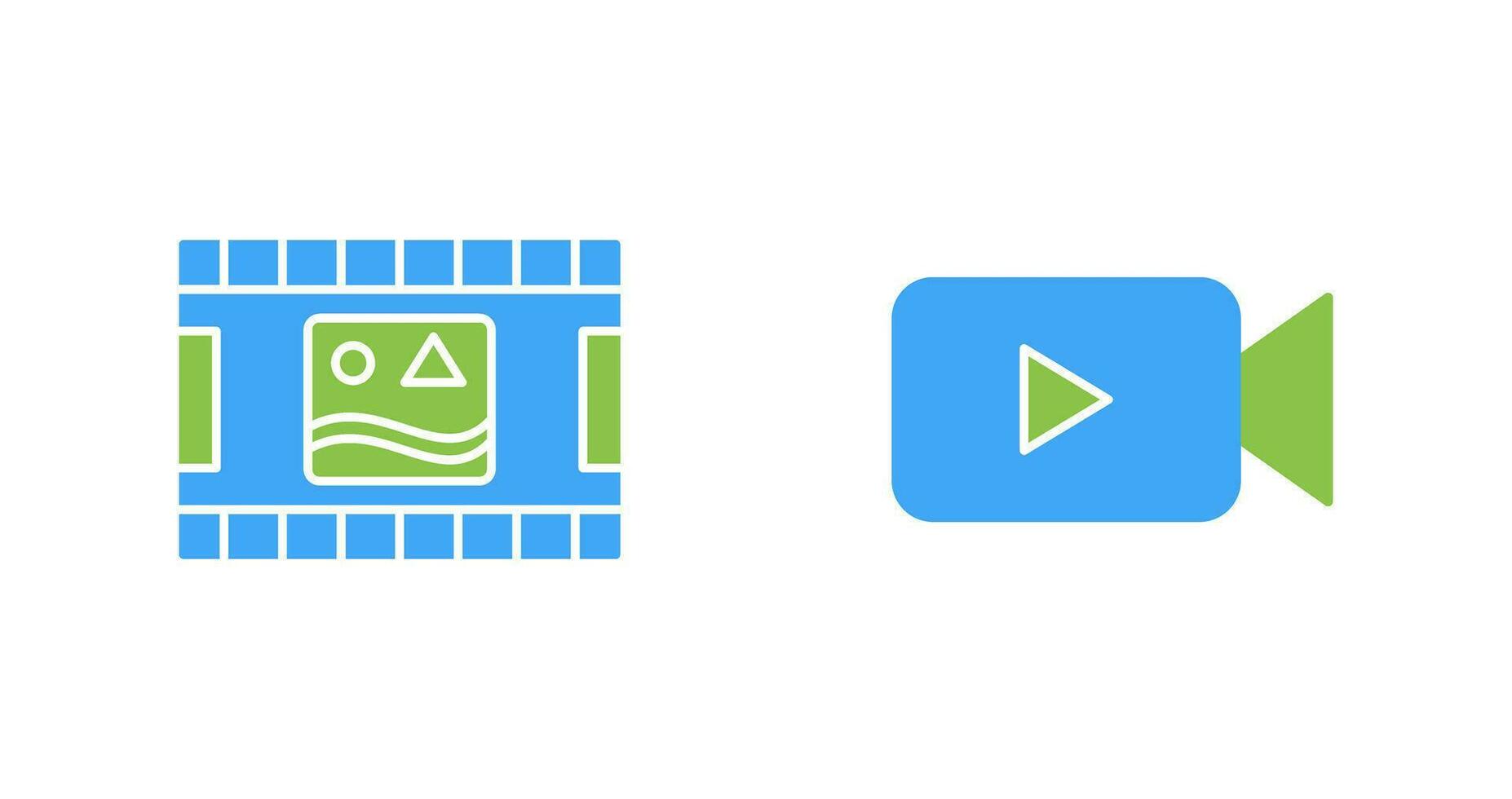 afbeeldingen haspel en video icoon vector