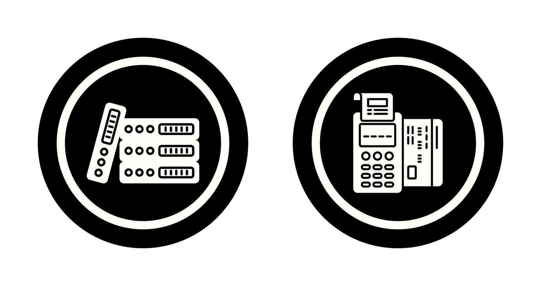 bindmiddelen en pos terminal icoon vector