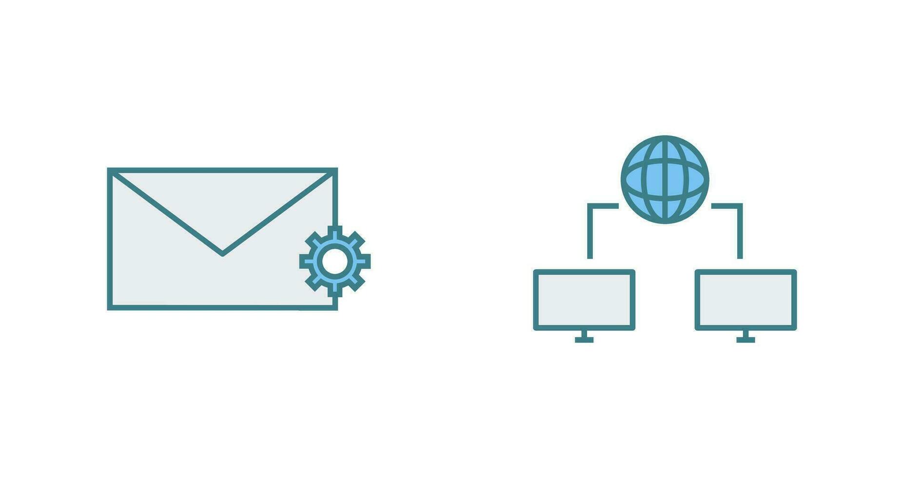 bericht instelling en internet connectiviteit icoon vector