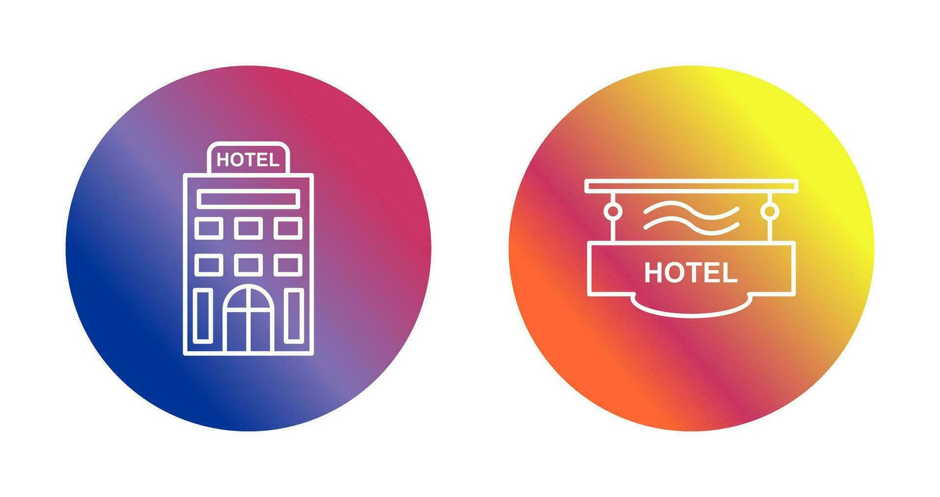 hotel en hotel teken icoon vector