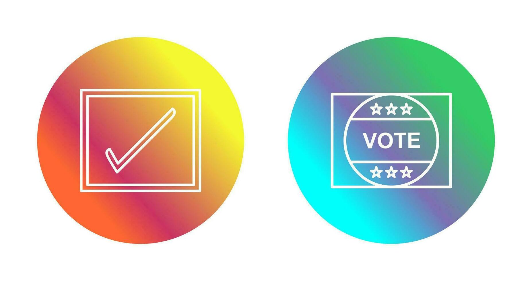 checkbox en stemmen sticker icoon vector