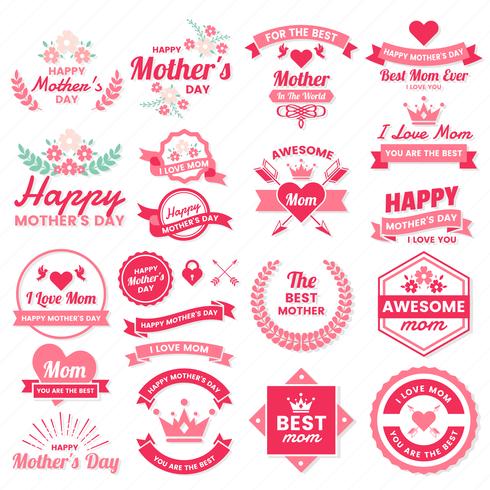 Mother Day Vector label voor banner