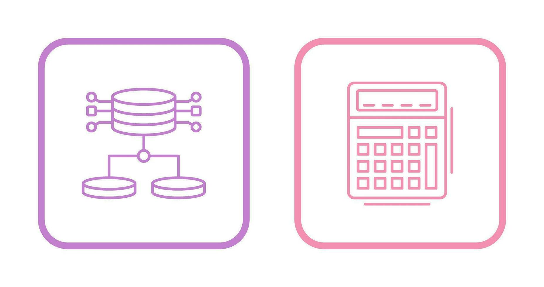 gestructureerd gegevens en rekenmachine icoon vector