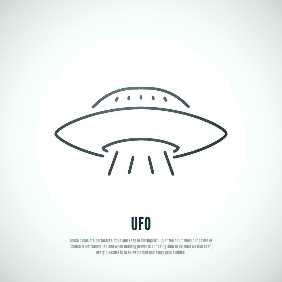 ufo icoon in lijn stijl. vector