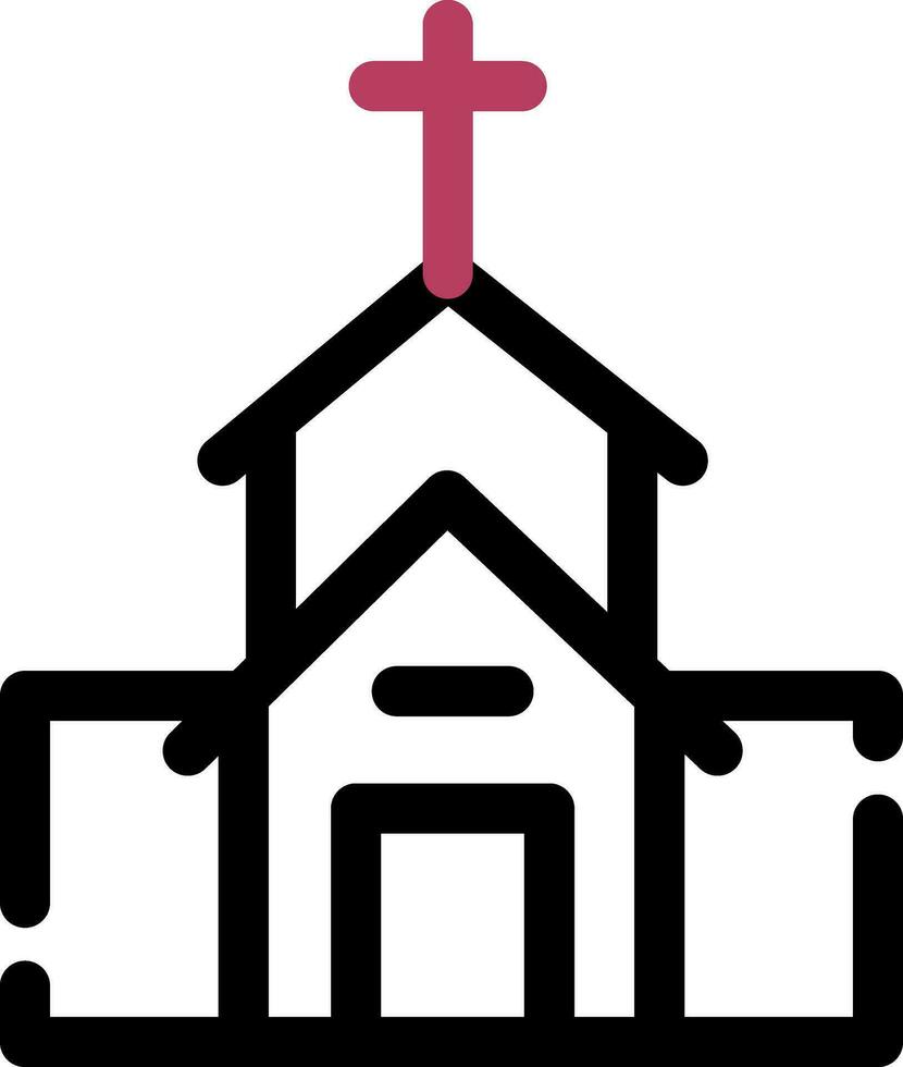 kerk creatief icoon ontwerp vector