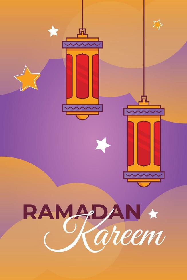 ramadan kareem lantaarn vector poster