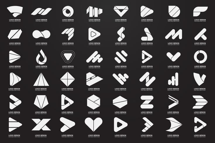 Modern minimaal Vectorembleem voor banner vector