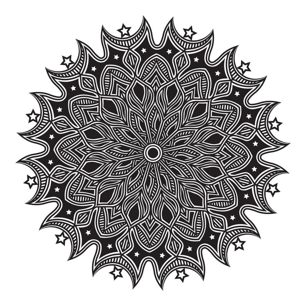 mandala ontspannend volwassen creatief mystiek decoratief bloemdessin vector