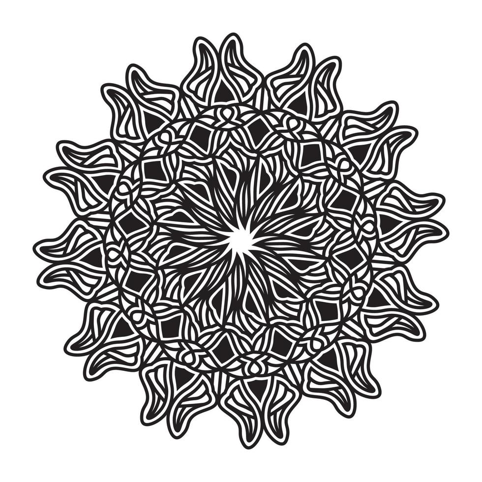 bloemen mandala textuur illustratie van sierpatroon achtergrond vector