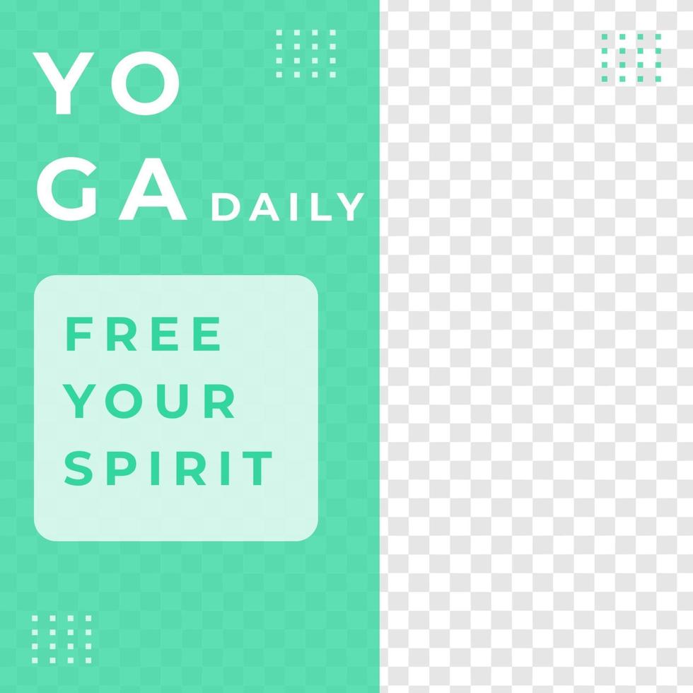 yoga feed ontwerp social media postsjabloon vector