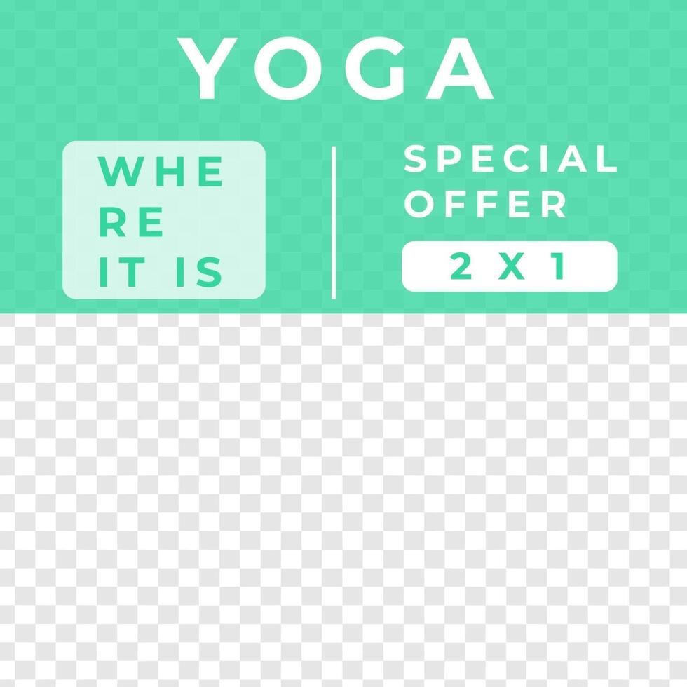 yoga feed ontwerp social media postsjabloon vector