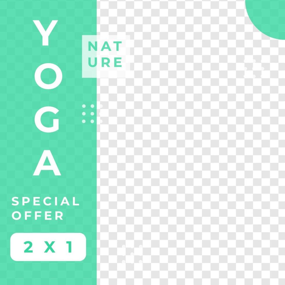 yoga feed ontwerp social media postsjabloon vector