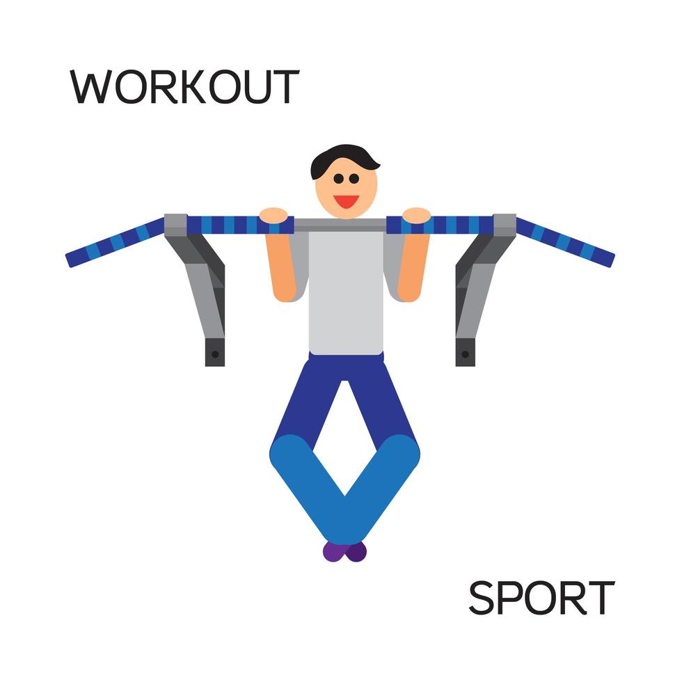 sportman met sportuitrusting voor straattraining vector