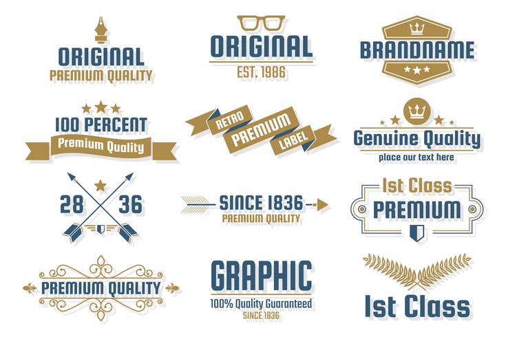 Vintage Retro Vector Logo voor banner