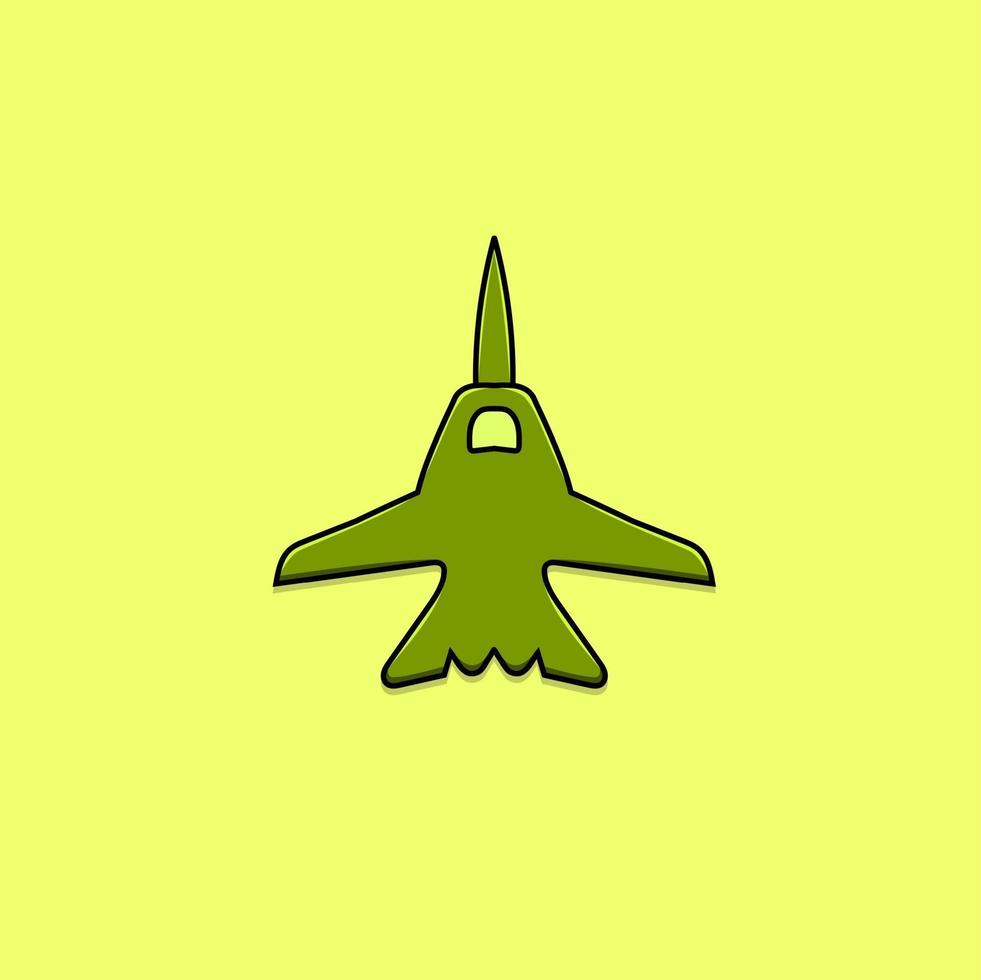 militair straalvliegtuig geïsoleerde vector illustratie bovenaanzicht luchtmacht