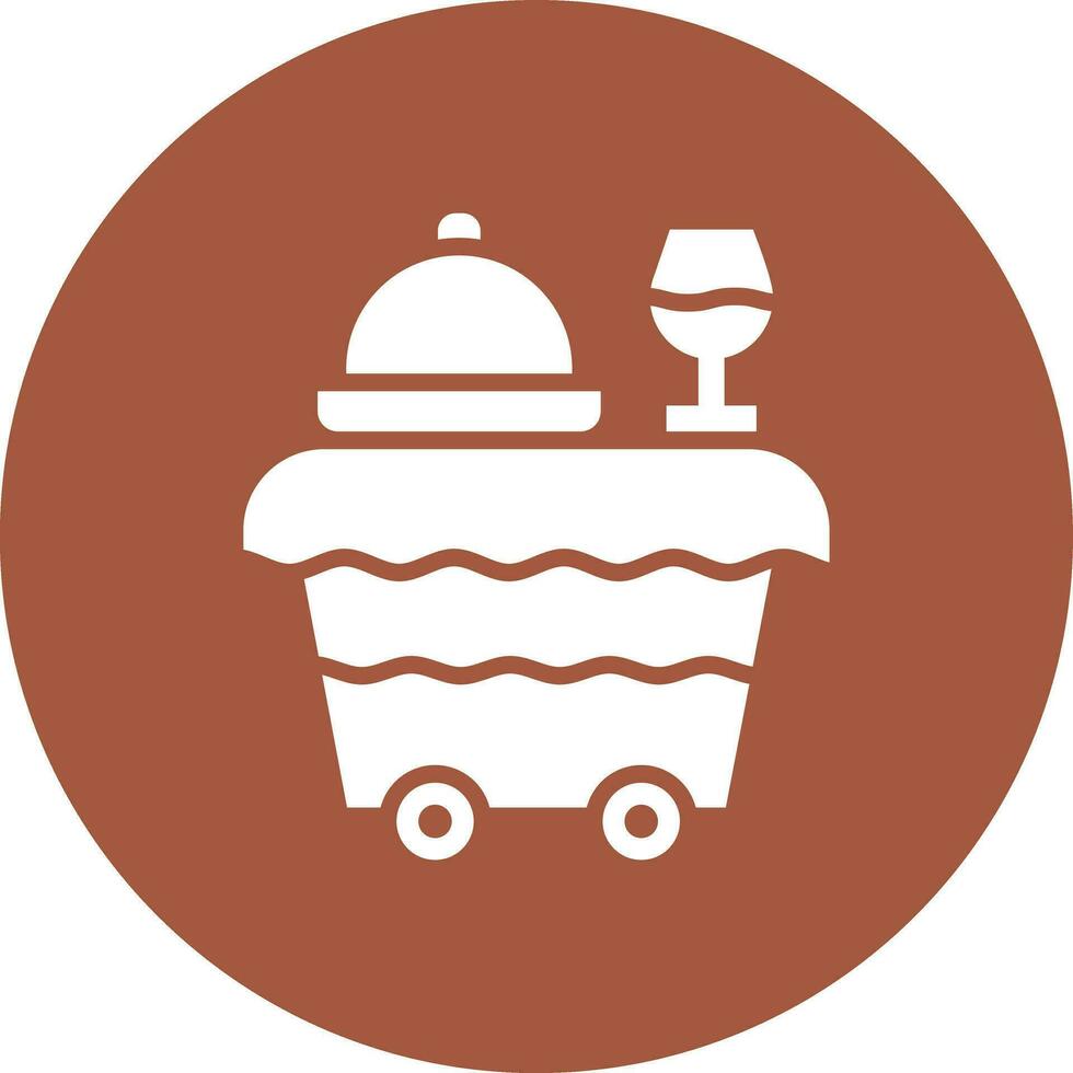 voedsel trolley vector pictogram ontwerp illustratie