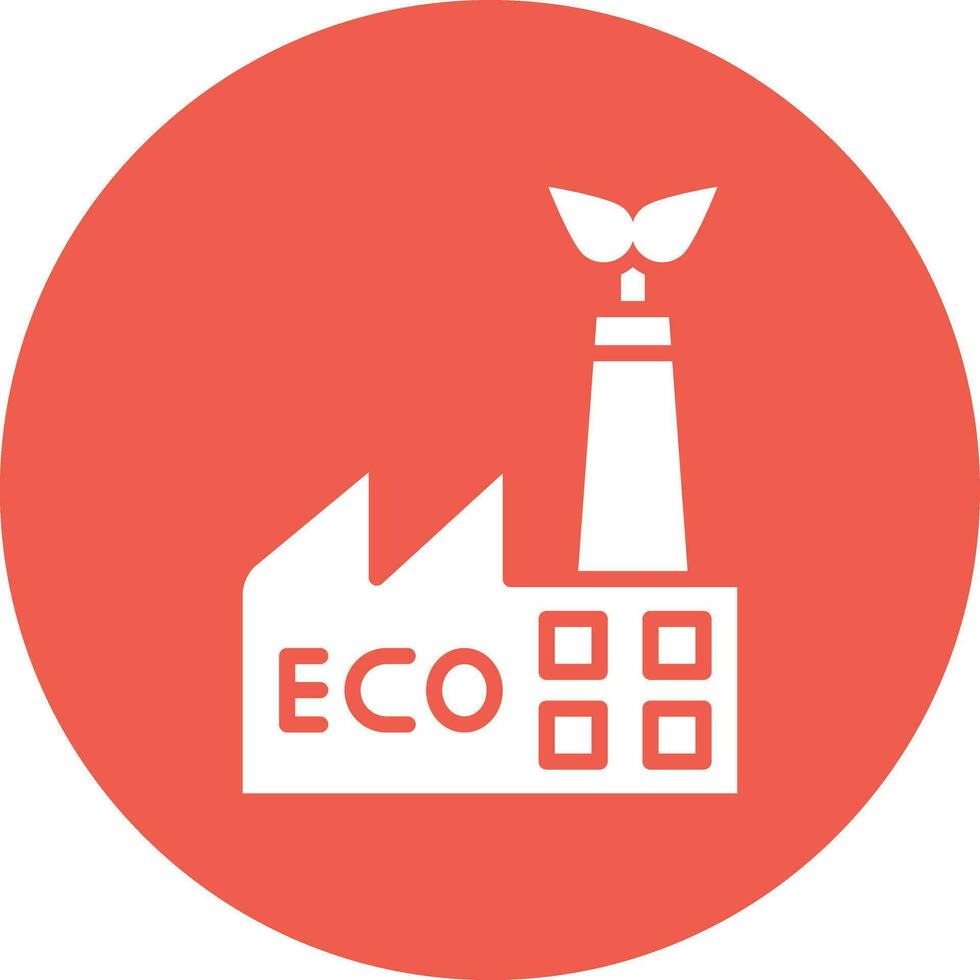 eco fabriek vector pictogram ontwerp illustratie