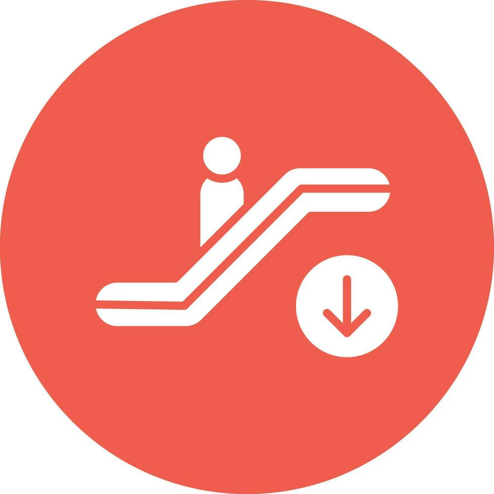 roltrap naar beneden vector pictogram ontwerp illustratie