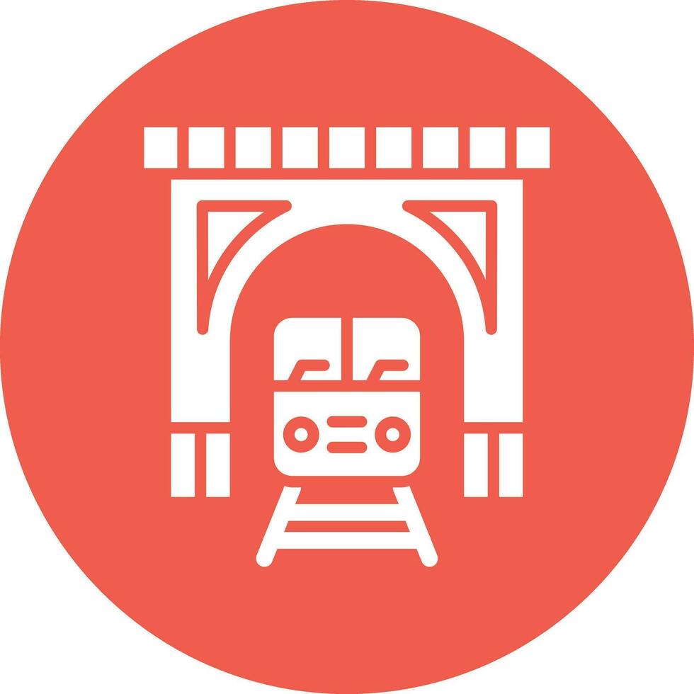 trein tunnel vector pictogram ontwerp illustratie