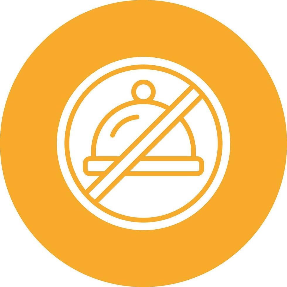 niet eten vector pictogram ontwerp illustratie