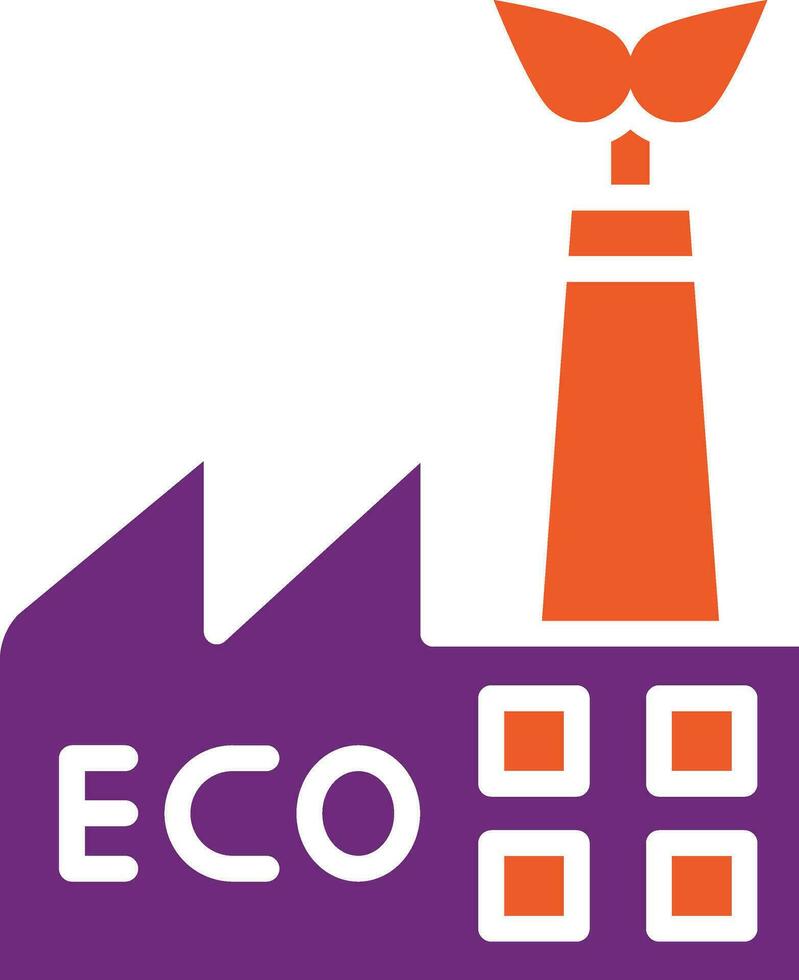 eco fabriek vector pictogram ontwerp illustratie
