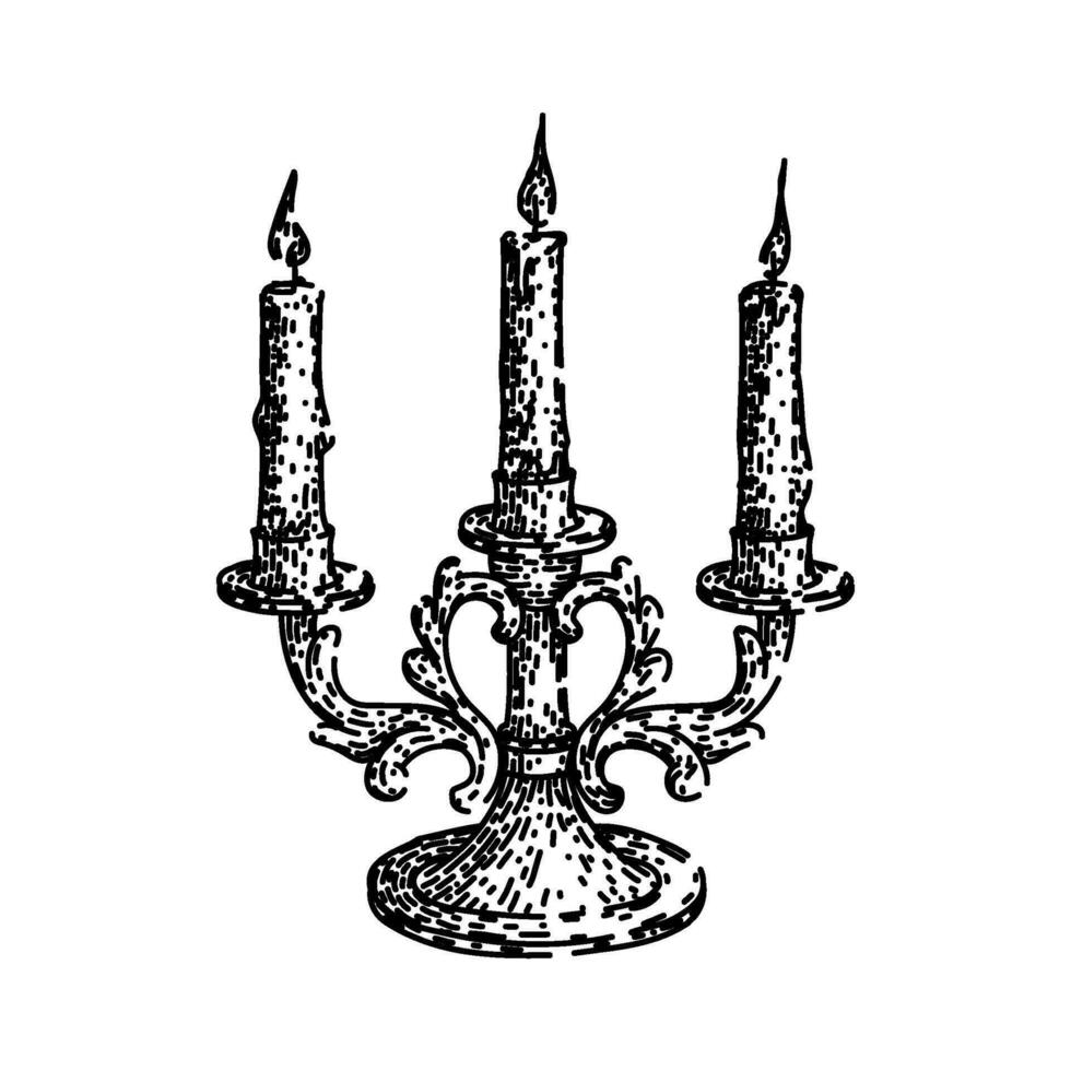 diagram kandelaar schetsen hand- getrokken vector