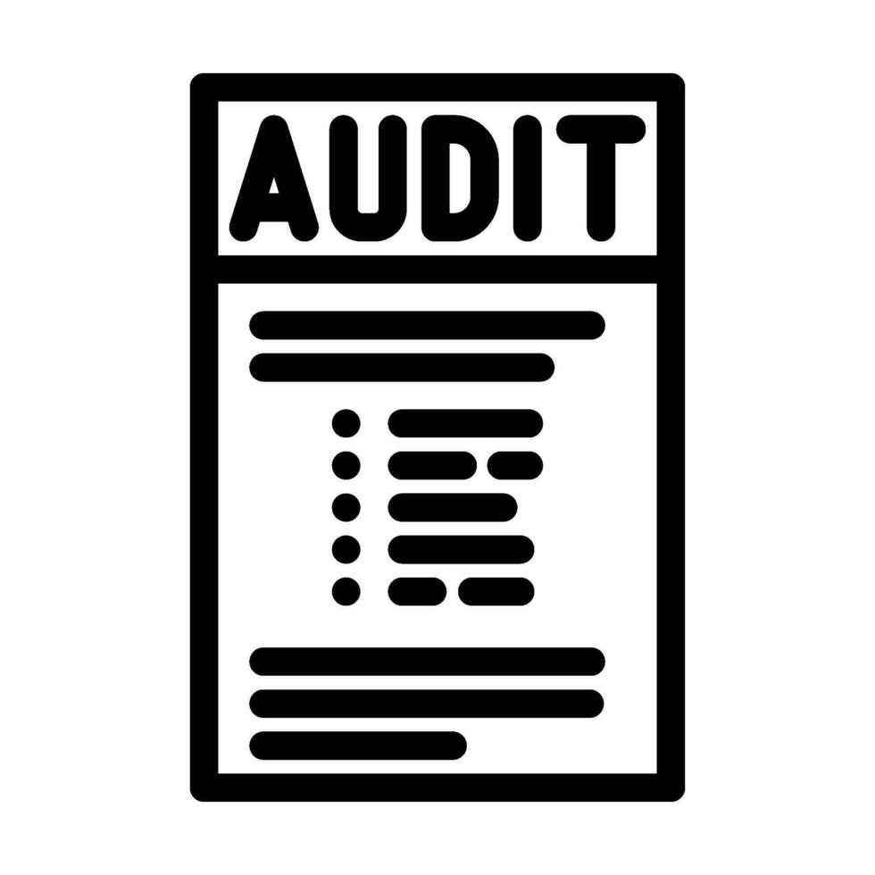 audit checklist lijn icoon vector illustratie