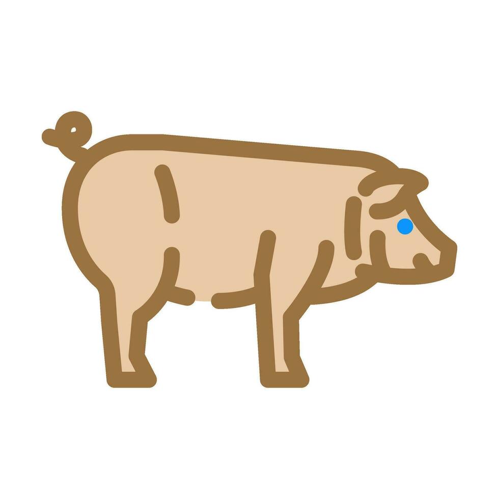Iberico varken ras kleur icoon vector illustratie