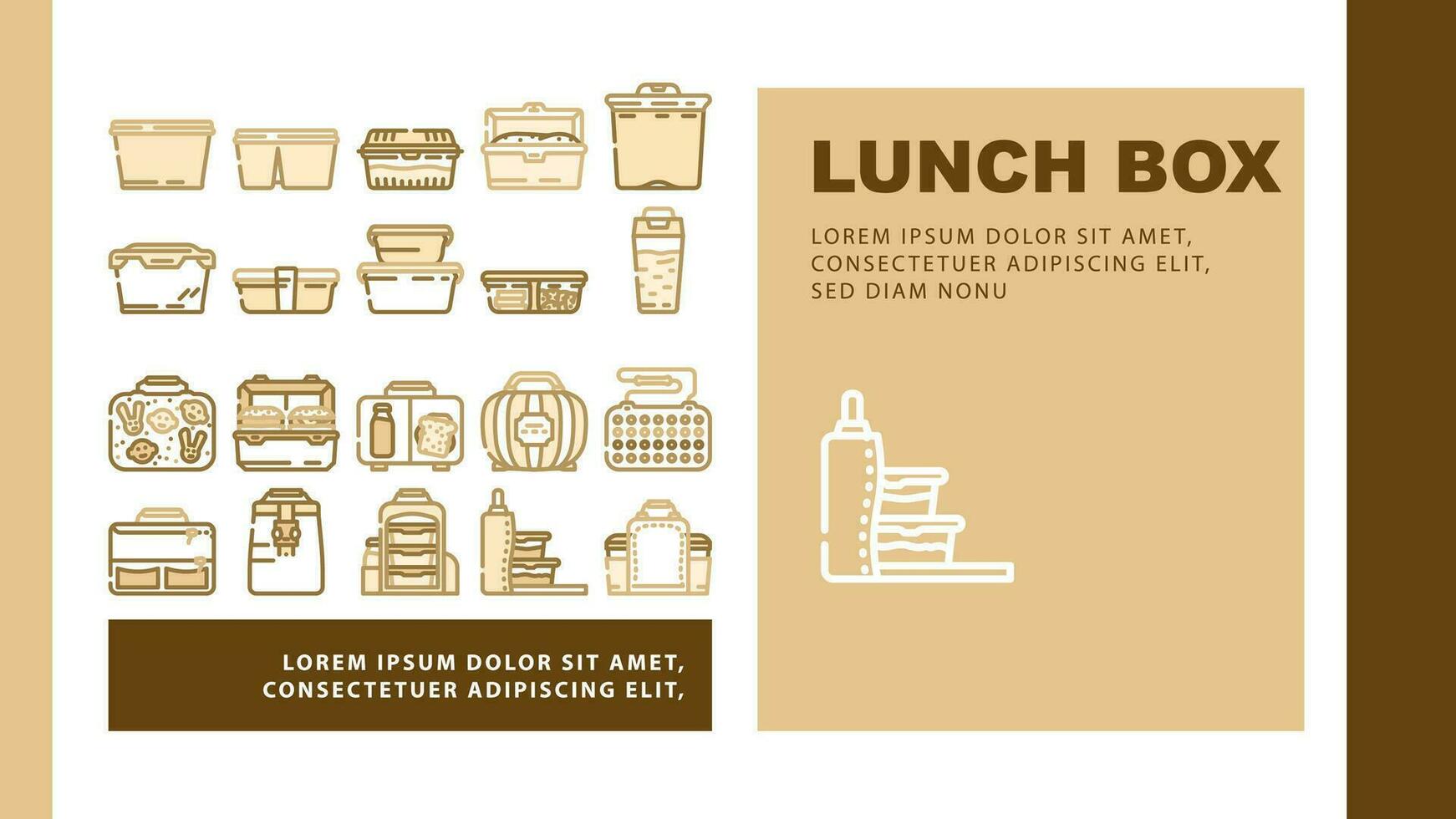 lunch school- voedsel doos lunchbox landen hoofd vector