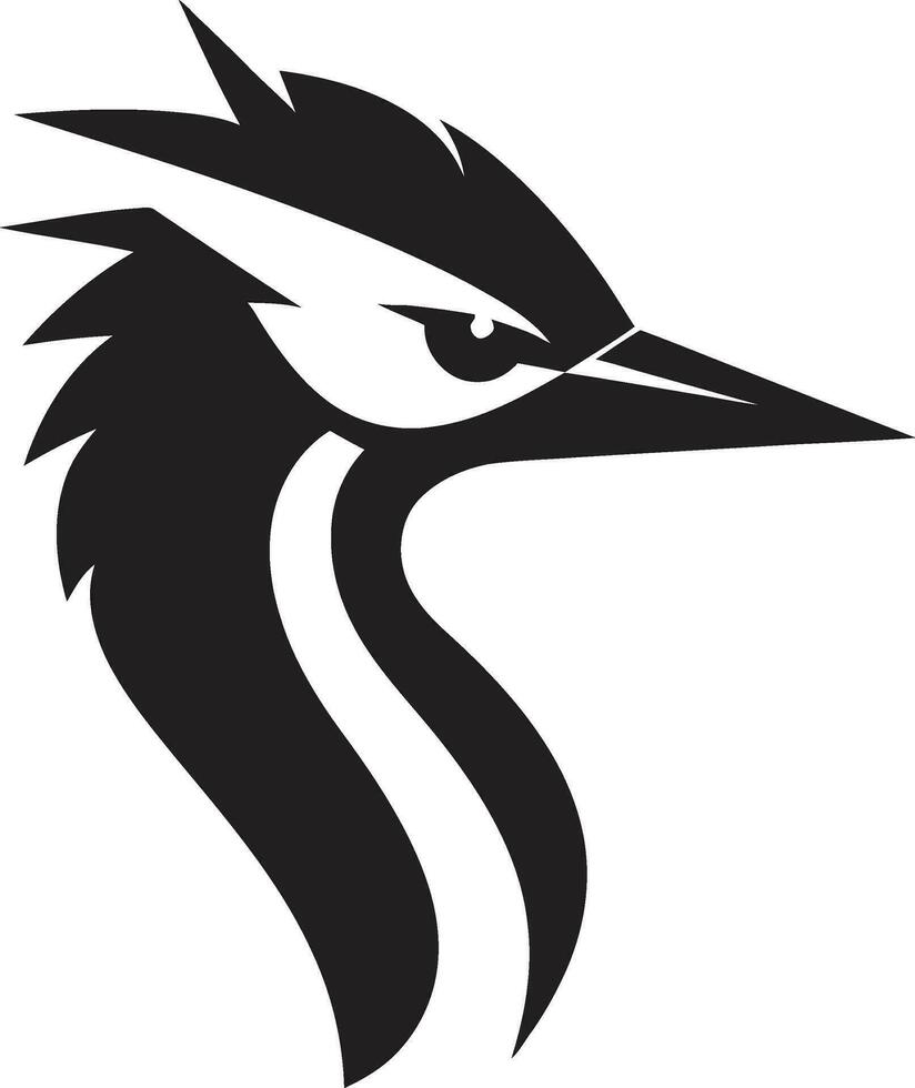 specht vogel logo ontwerp zwart minimalistische zwart specht vogel logo ontwerp vlak vector