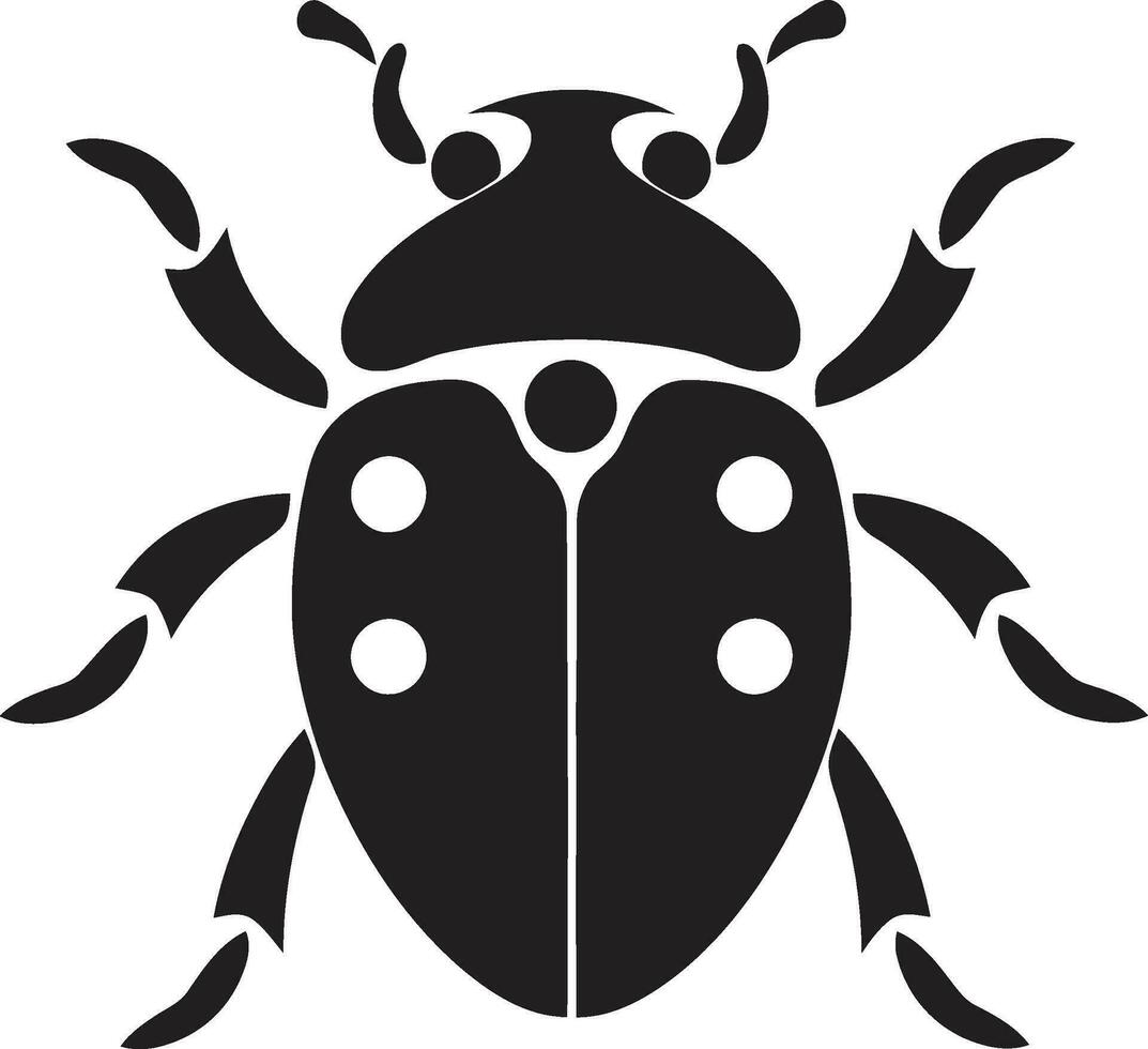 delicaat schoonheid in schaduwen de lieveheersbeestje logo eenvoud en genade monochroom lieveheersbeestje kam vector