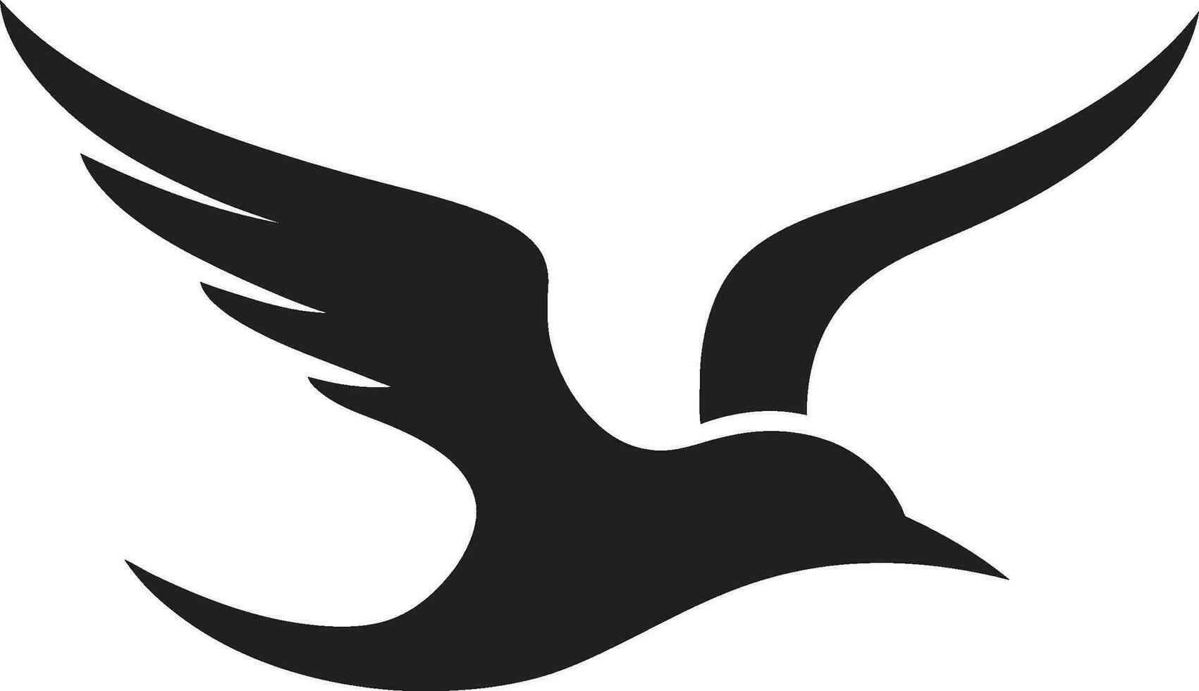 nachtelijk gevederte zeemeeuw icoon in onyx saffier serenade zwart zeemeeuw embleem profiel vector