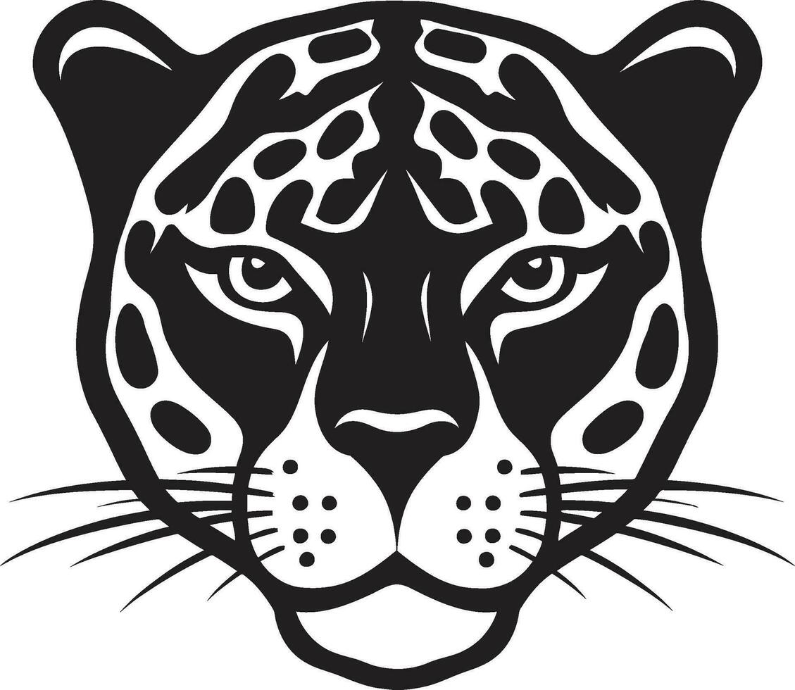 majestueus roofdier strak branding artistiek jaguar symbool monochromatisch schoonheid vector