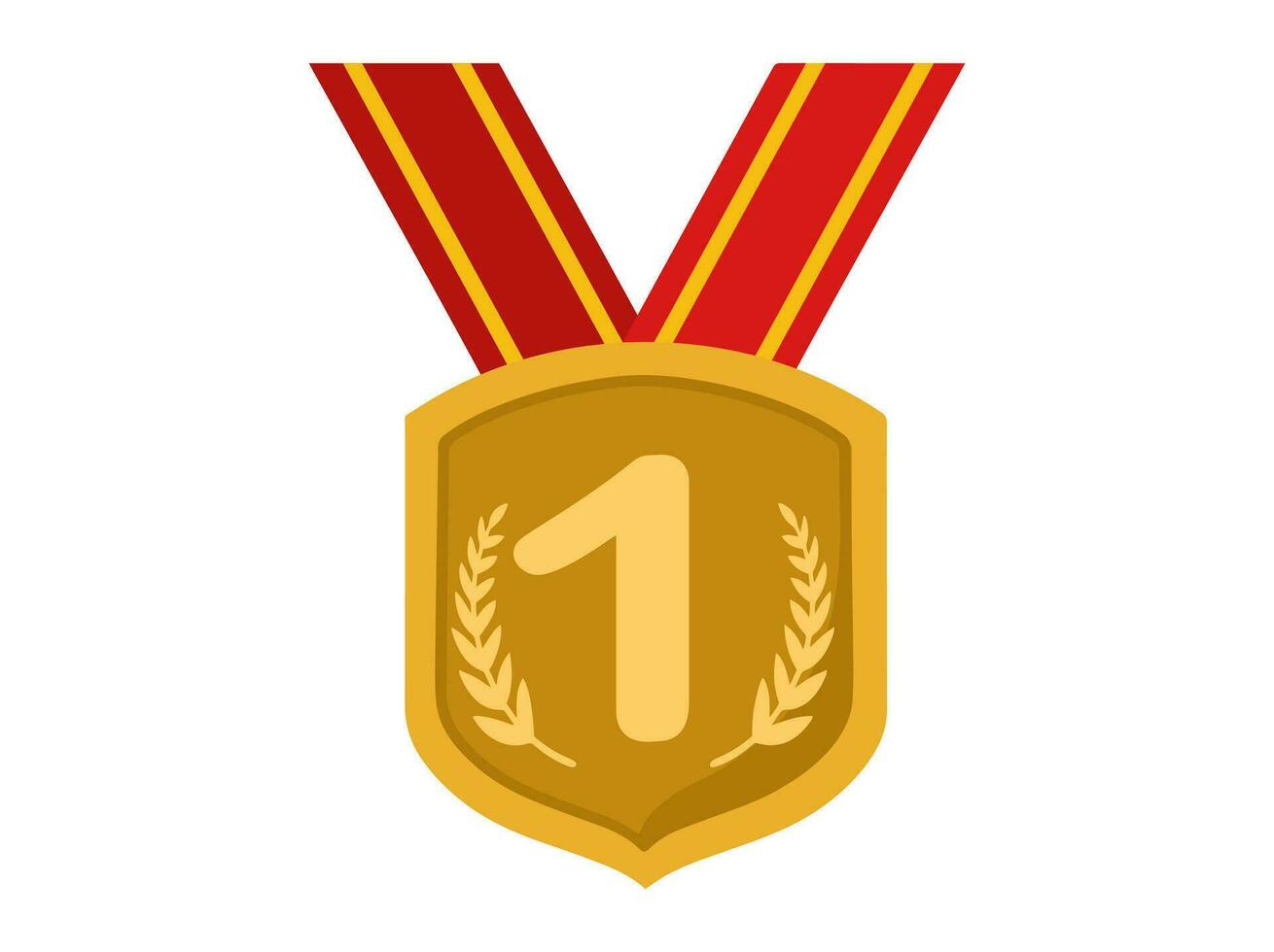 gouden medaille 1e plaats illustratie vector