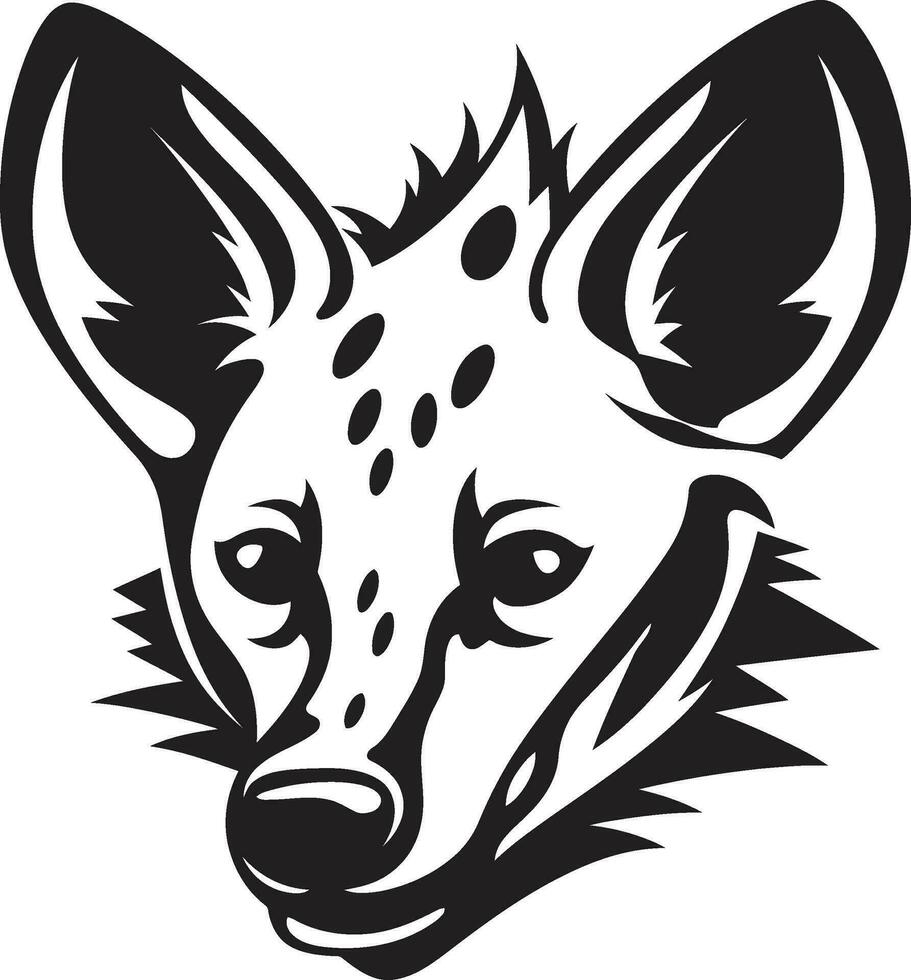 vector hyena silhouet tijdloos symbool sluw sluiper hyena insigne