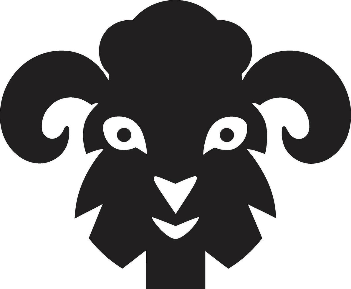 strak zwart icoon wollig schittering gebeeldhouwd schapen silhouet vector elegantie