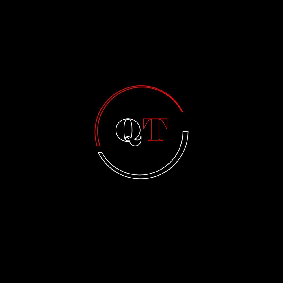 qt creatief modern brieven logo ontwerp sjabloon vector