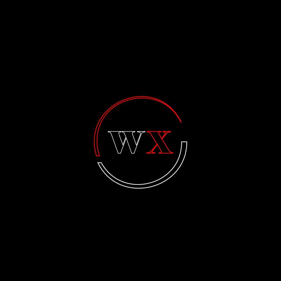 wx creatief modern brieven logo ontwerp sjabloon vector