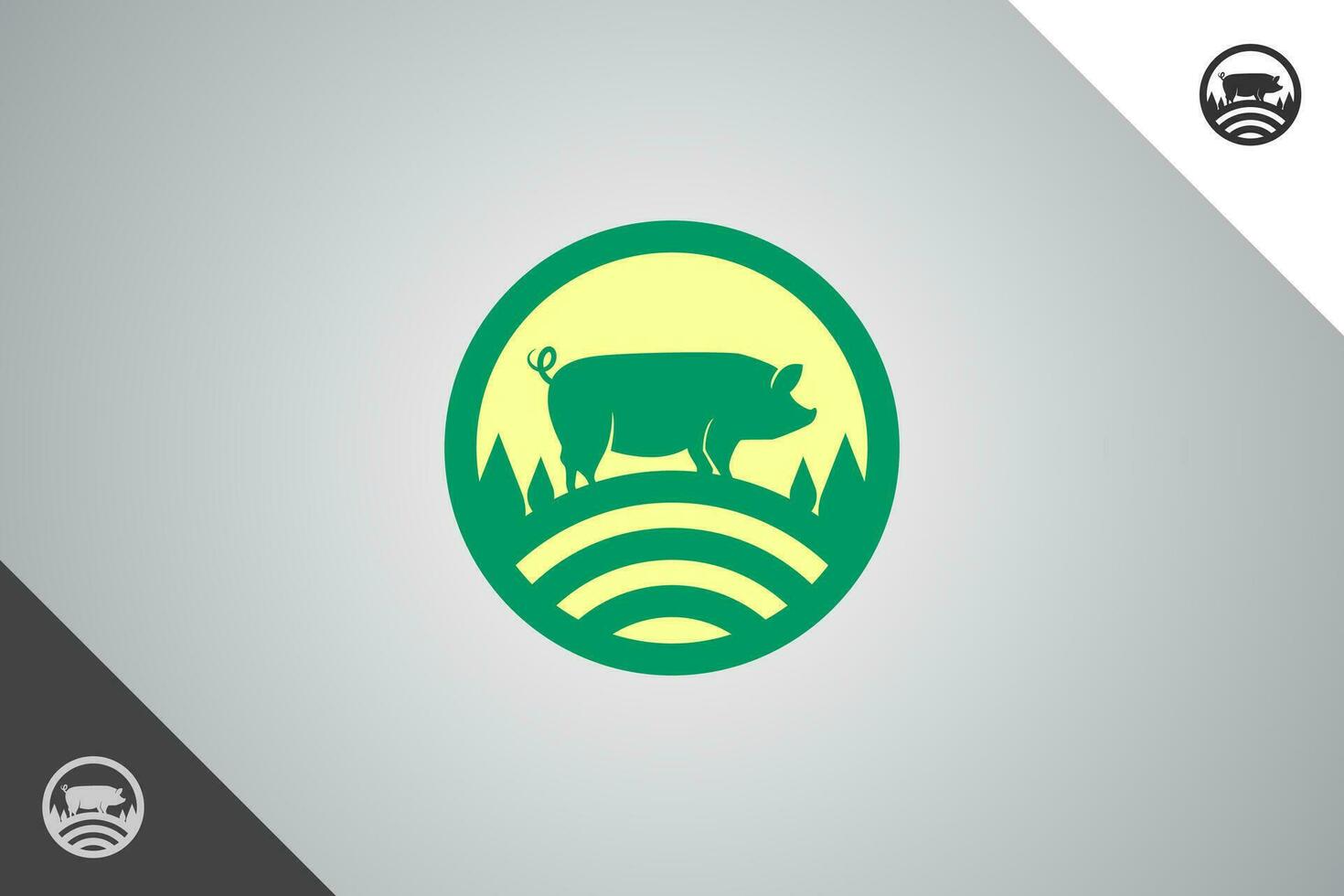 varken logo. minimaal en modern logo. perfect logo voor bedrijf verwant naar landbouw industrie, tarwe boerderij, boerderij veld, natuurlijk oogst, fokker. geïsoleerd achtergrond. vector eps 10.