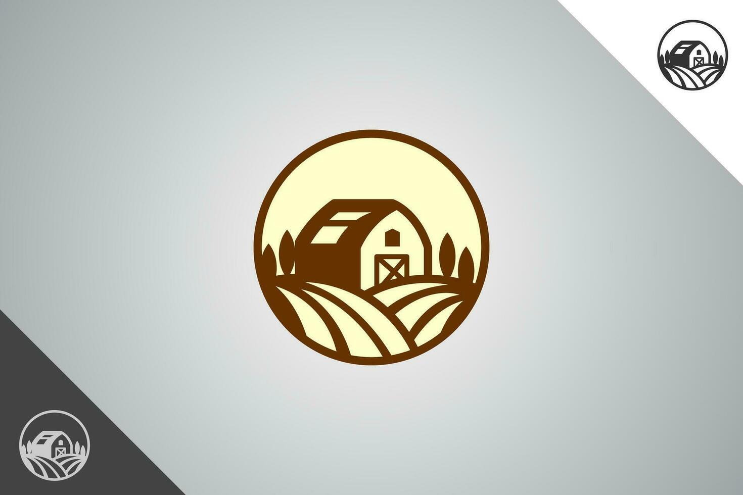 schuur logo. minimaal en modern logo. perfect logo voor bedrijf verwant naar landbouw industrie, tarwe boerderij, boerderij veld, natuurlijk oogst, fokker. geïsoleerd achtergrond. vector eps 10.