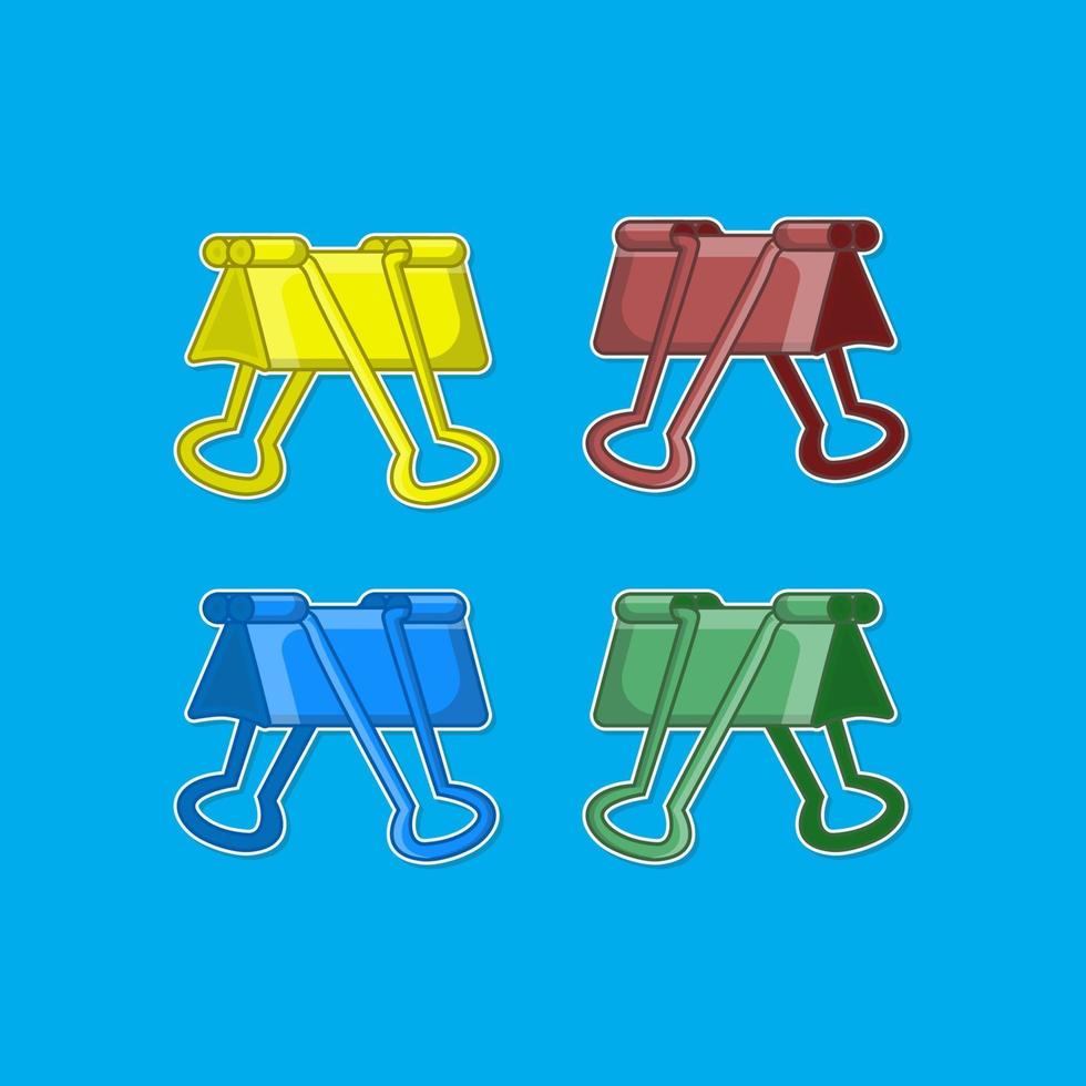 bindclip kleurrijke vectorillustraties vector