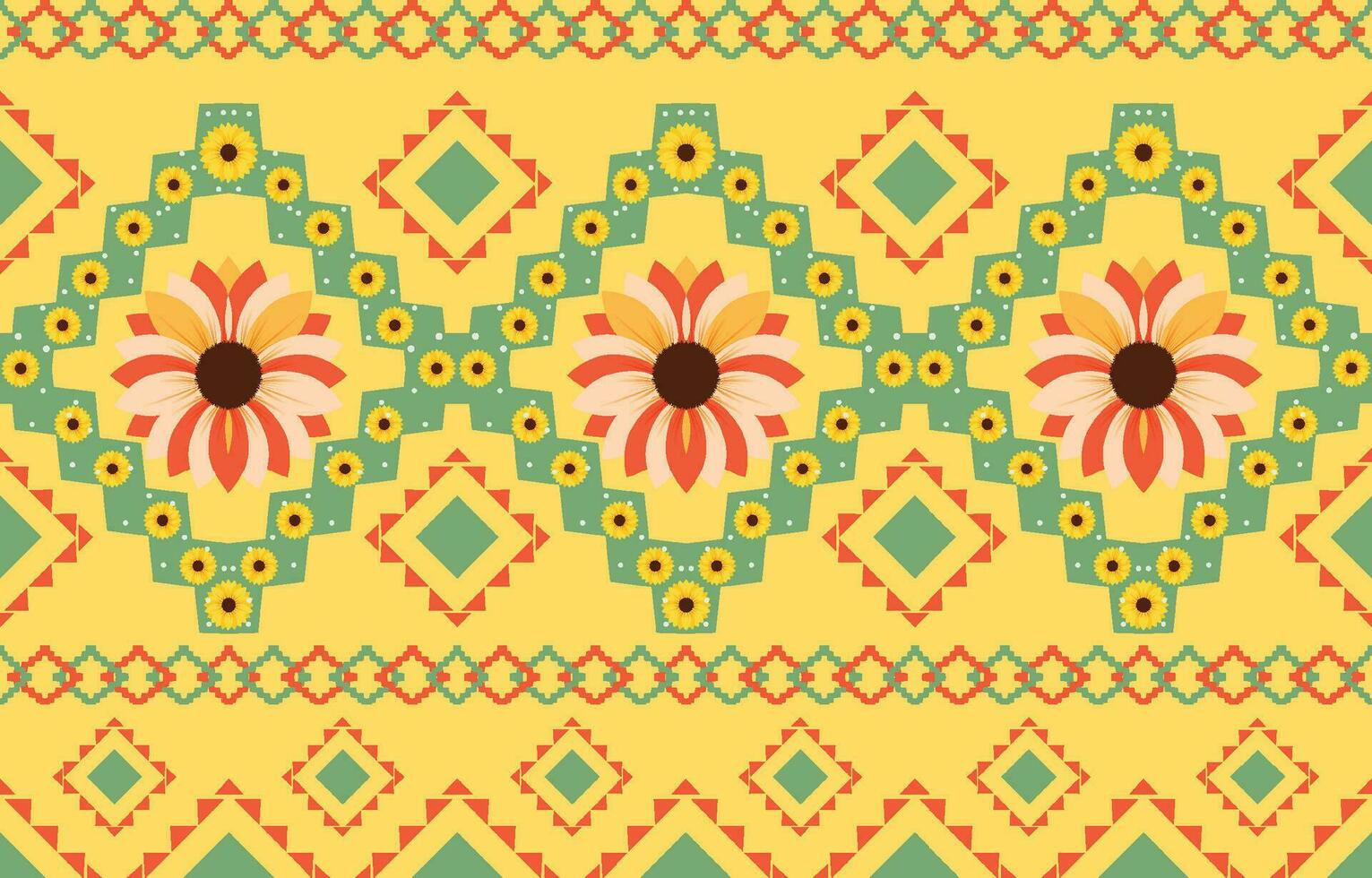 mandala bloem kleurrijk kleding stof. meetkundig etnisch patroon in traditioneel oosters achtergrond ontwerp voor tapijt,behang,kleding,verpakking,batik,vector illustratie borduurwerk stijl. vector