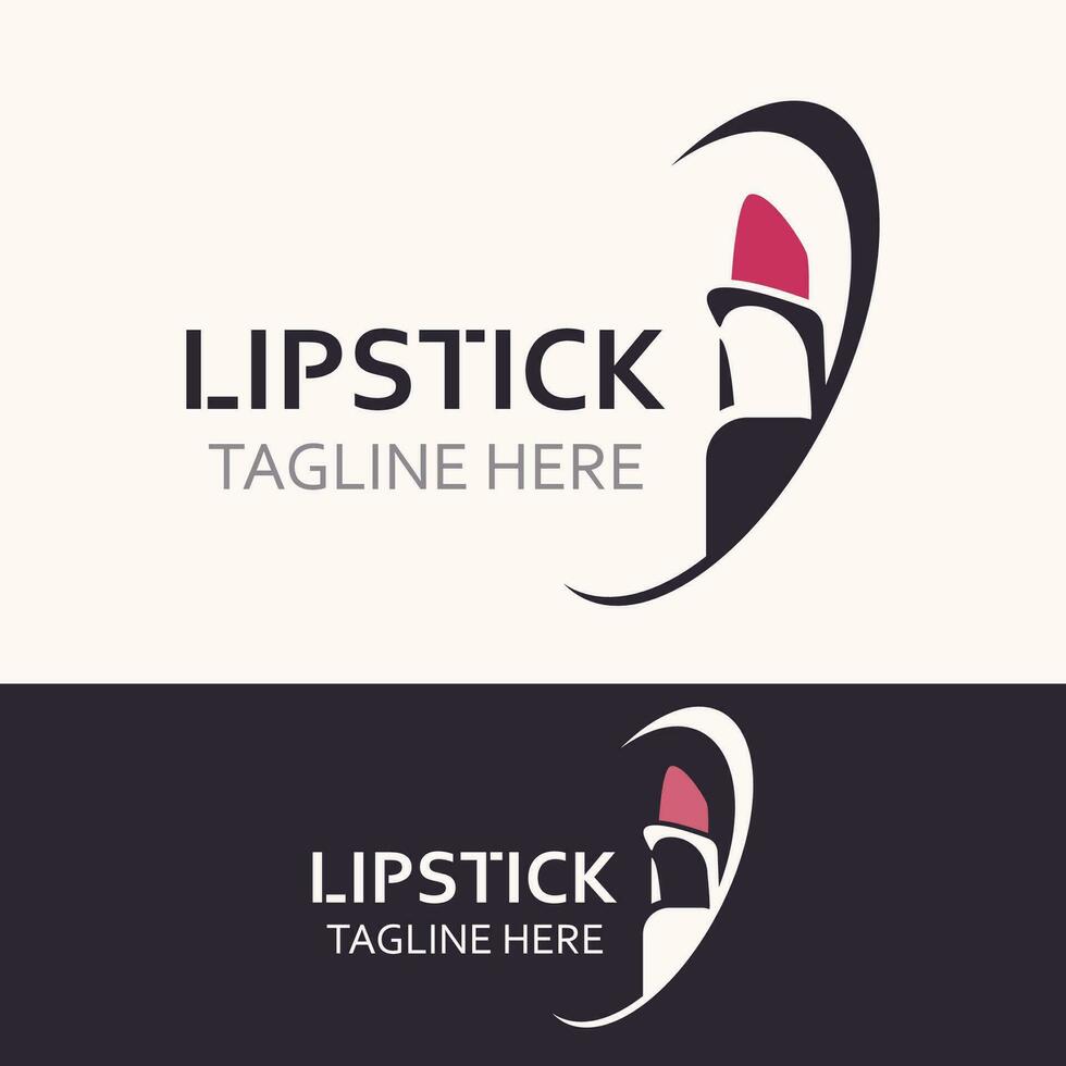 lippenstift logo ontwerp voor bedenken mode winkel en schoonheid vector kunstmatig ontwerp sjabloon